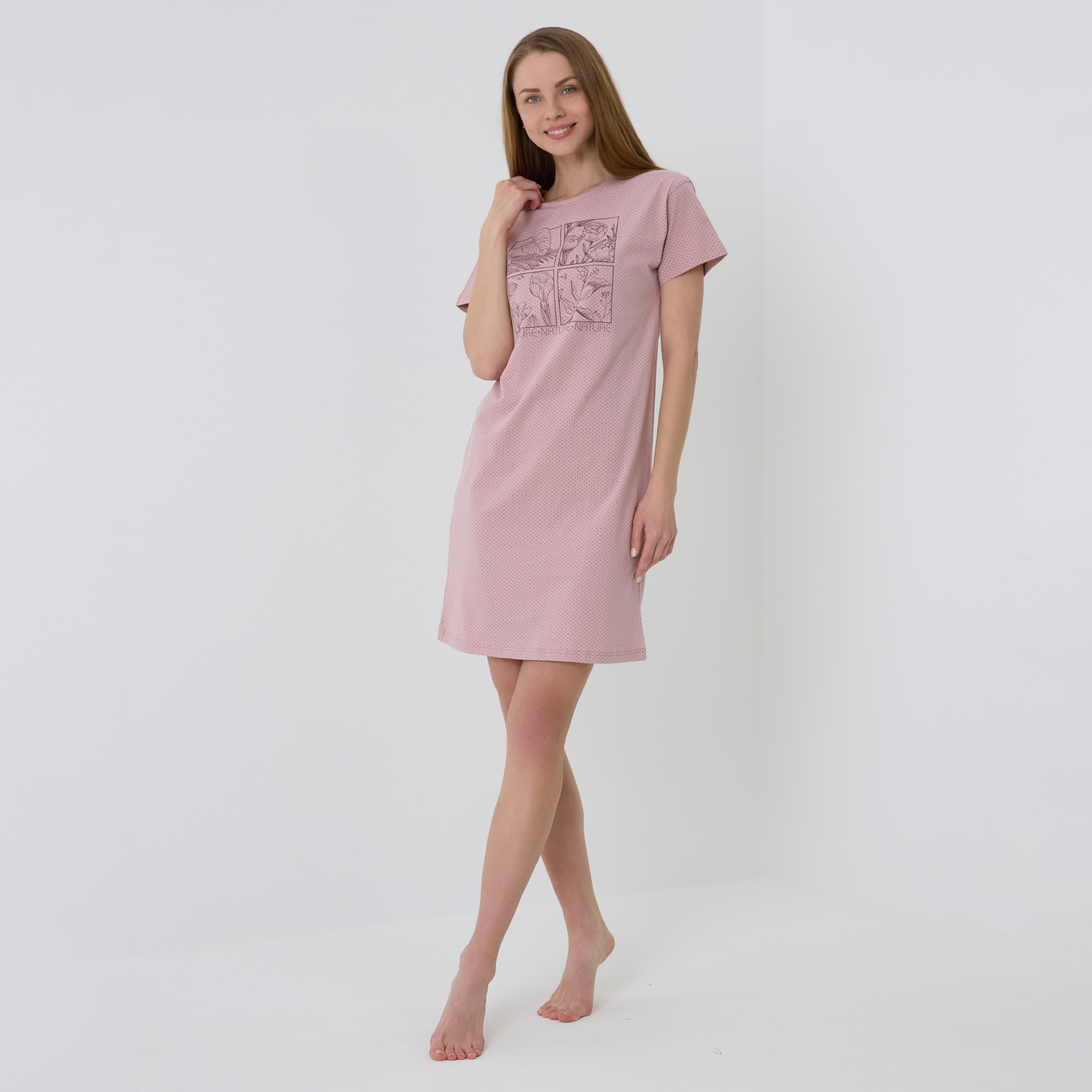 Сорочка Bella CozyHome, цвет розовый, размер 44 - фото 2