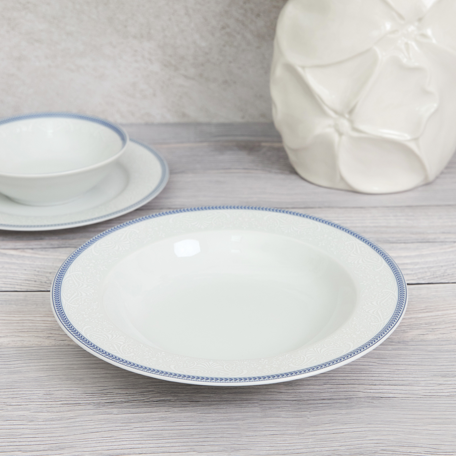 Тарелка глубокая Classic blue глубокая тарелка porcel ethereal blue 27 см
