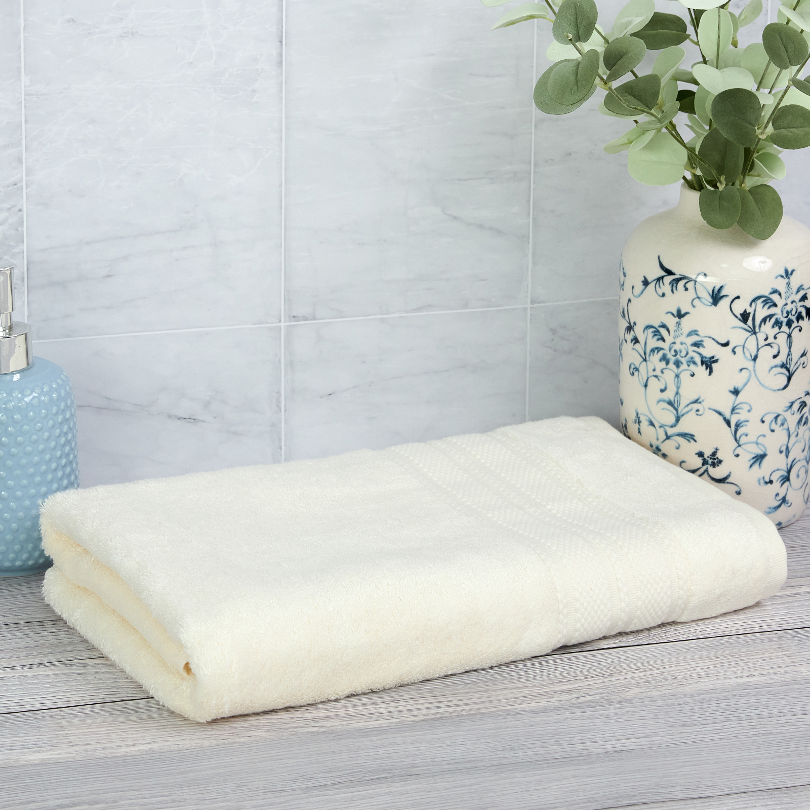 Полотенце махровое Cozy Bamboo, белое полотенца махровое 50х90 см