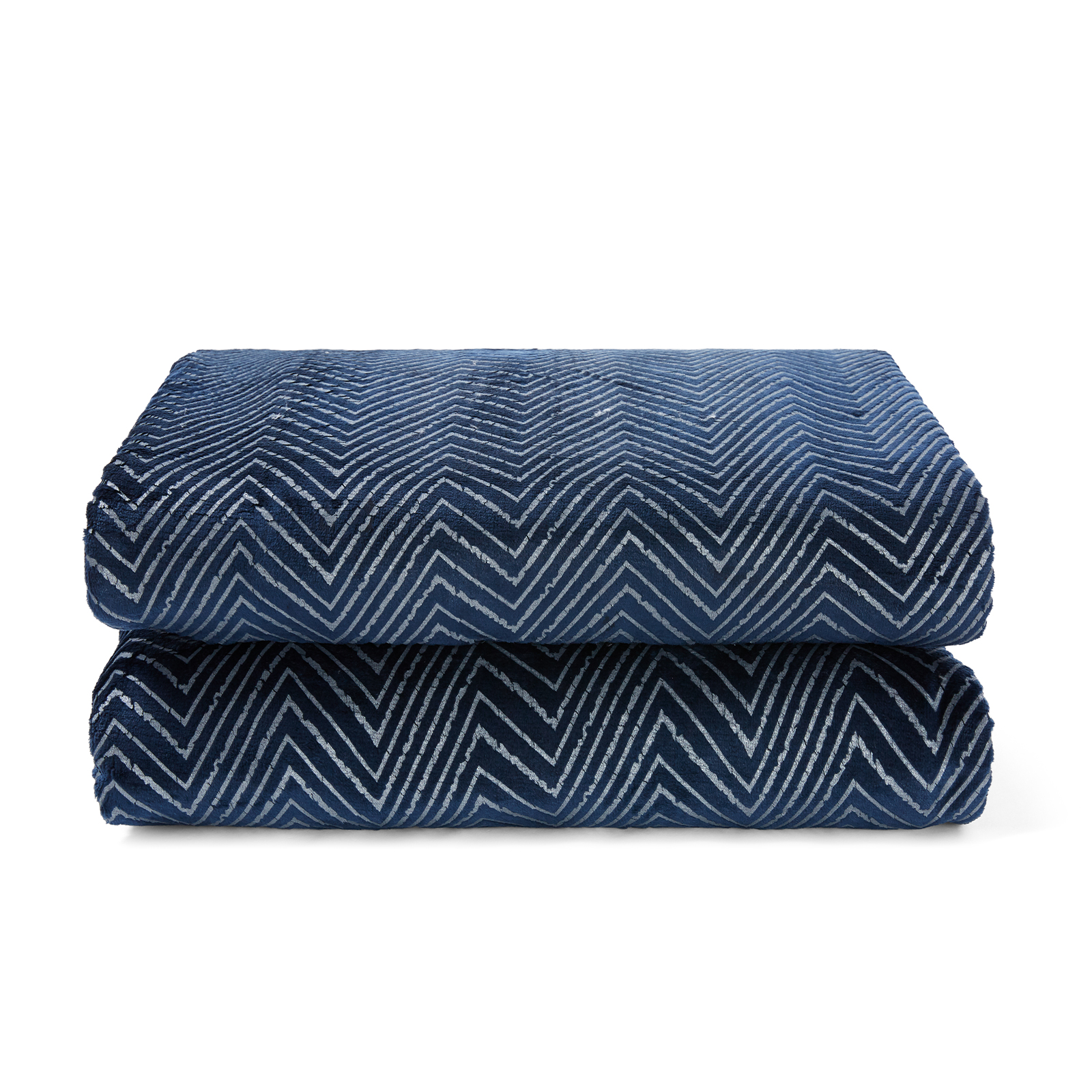 Плед фланель Le zigzag CozyHome, цвет синий, размер 220x240 - фото 1