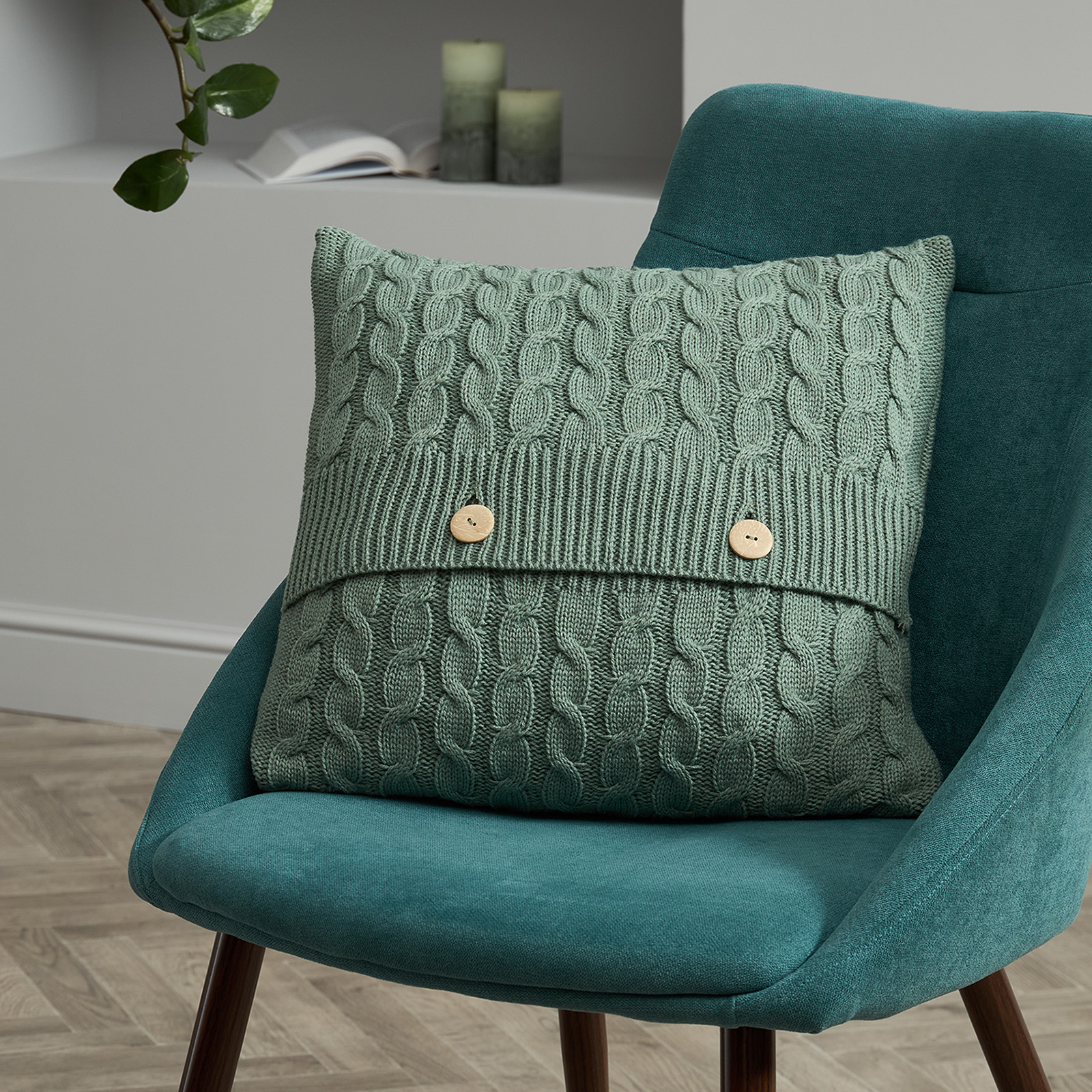 Наволочка декоративная Виллена/Villena, зеленая