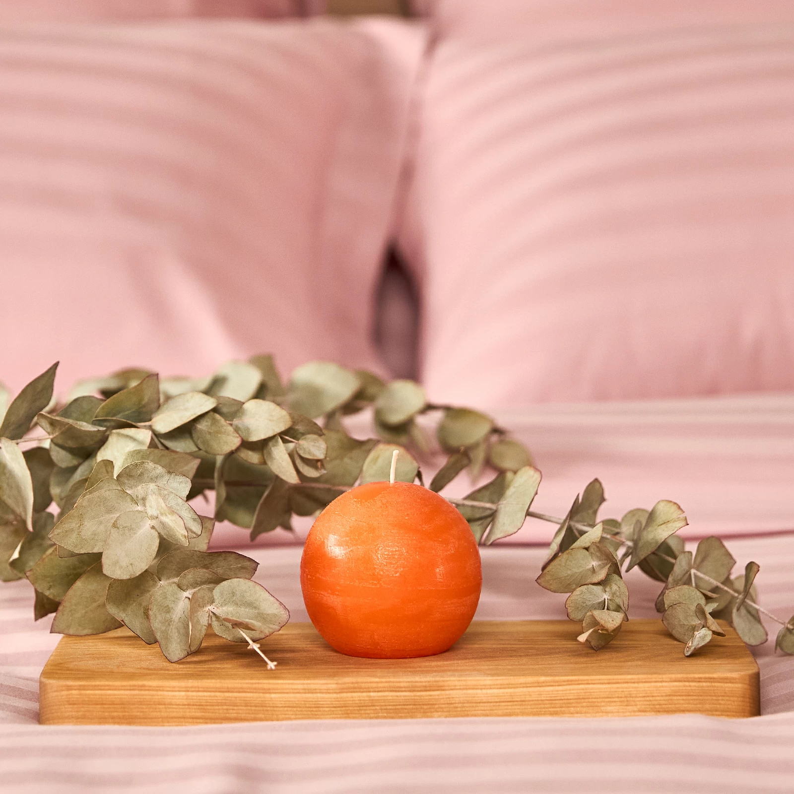 Свеча Пламя/Fiamma круглая, оранжевая