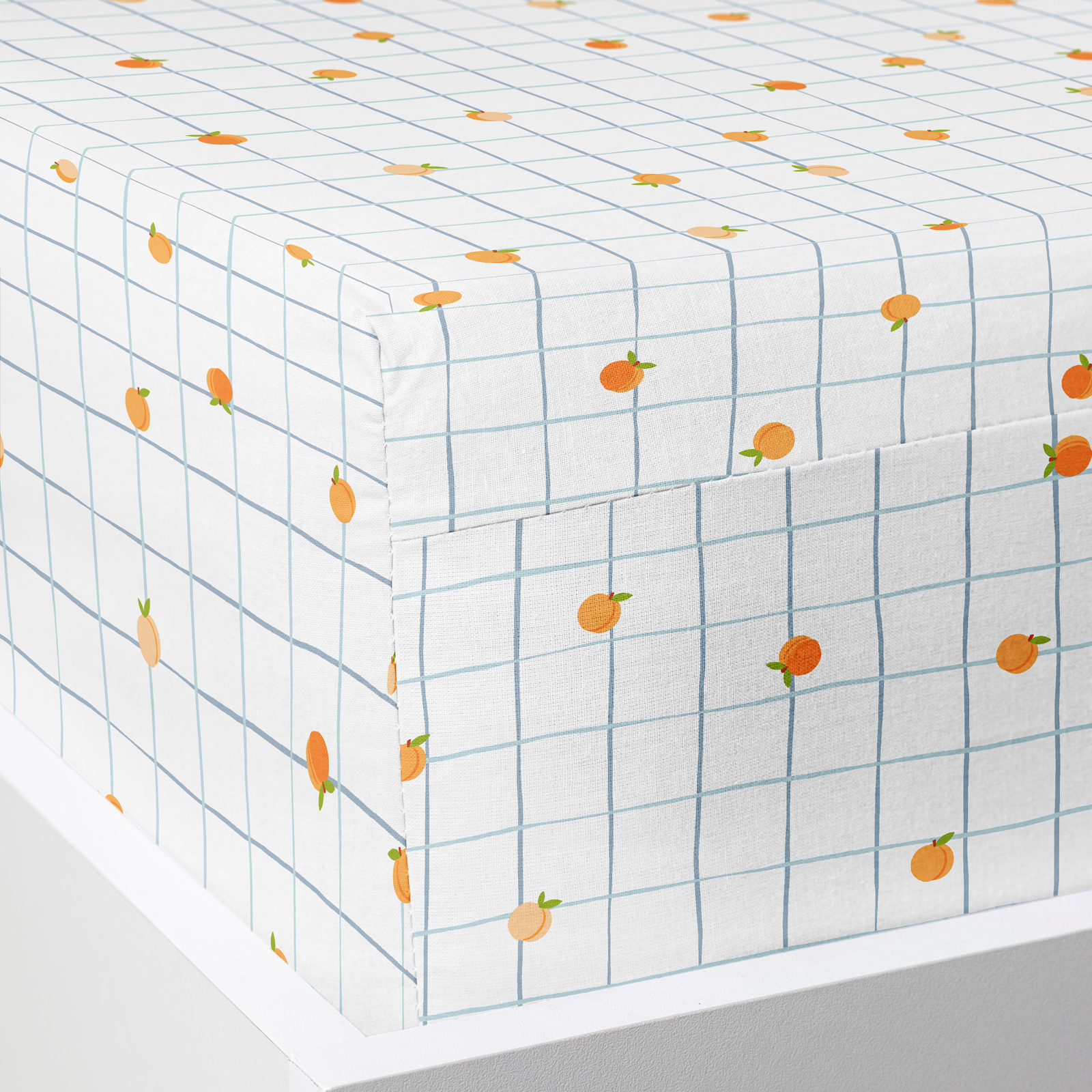 Простыня на резинке Персики