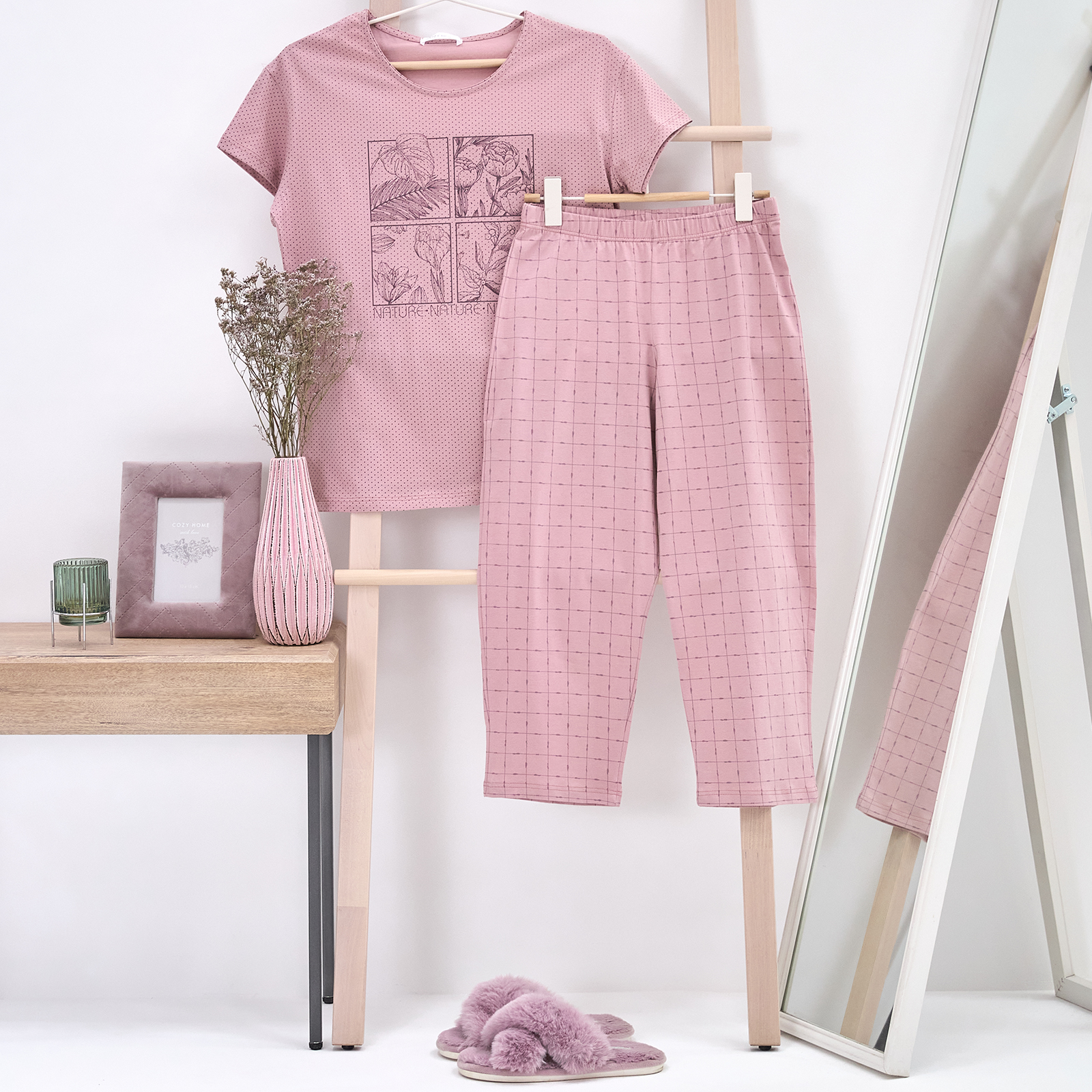 Пижама Bella CozyHome, цвет малиновый, размер 48 - фото 1
