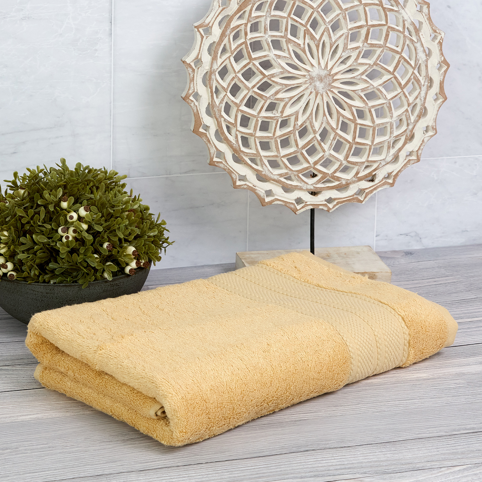 Полотенце махровое Cozy Bamboo, желтое полотенца махровое 50х90 см
