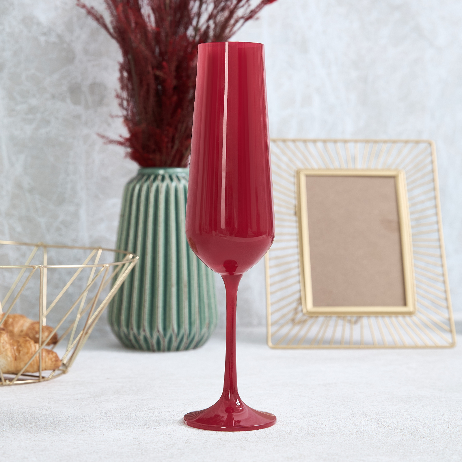 Бокал для шампанского Summer Raspberry, красный флягодержатель регулируемый цвет красный