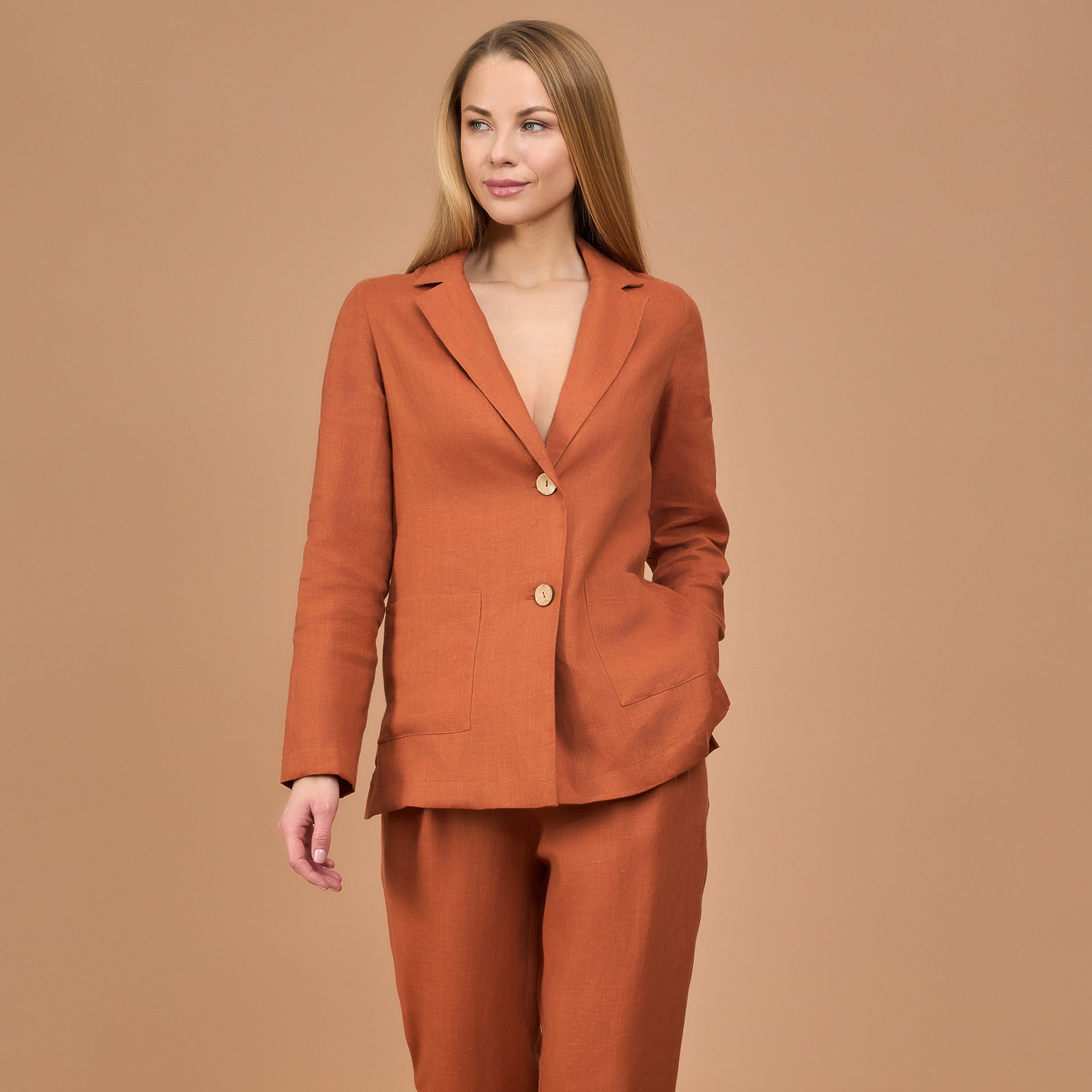 Жакет Lino, оранжевый костюм жакет шорты