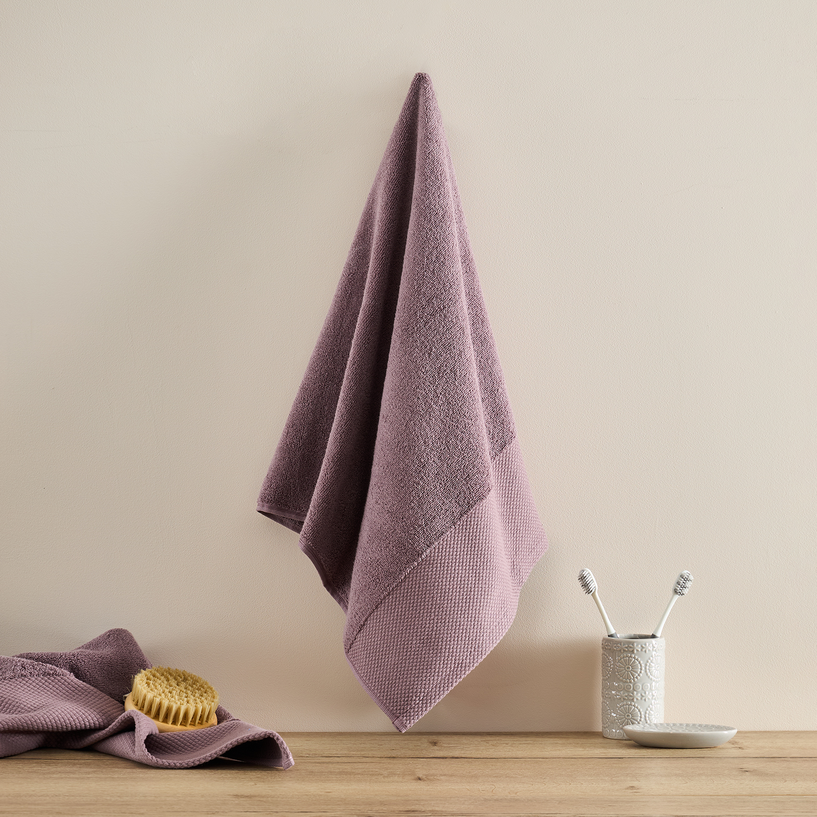 Полотенце махровое Strisce, сиреневое CozyHome, цвет сиреневый, размер 70х140 - фото 2