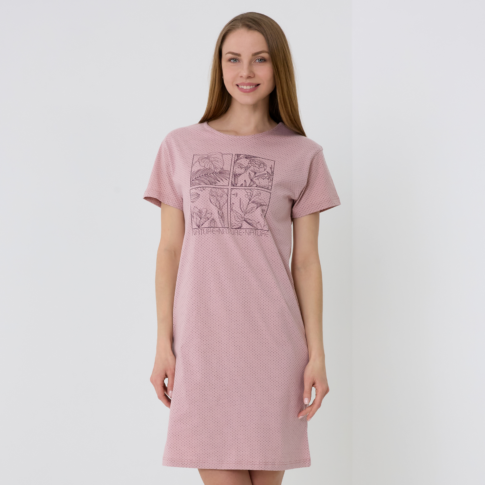 Сорочка Bella CozyHome, цвет розовый, размер 44 - фото 1