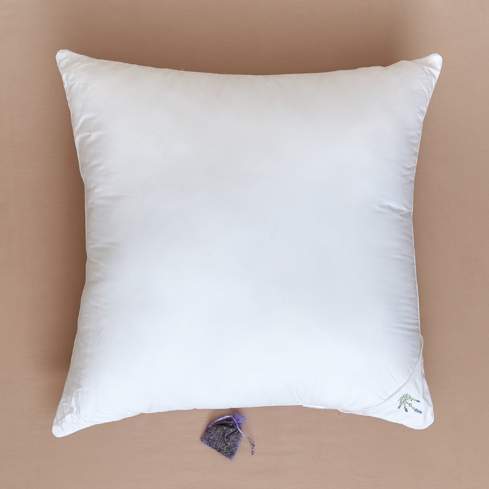 Подушка с кантом Profumo di lavanda CozyHome, цвет белый, размер 68х68 - фото 1