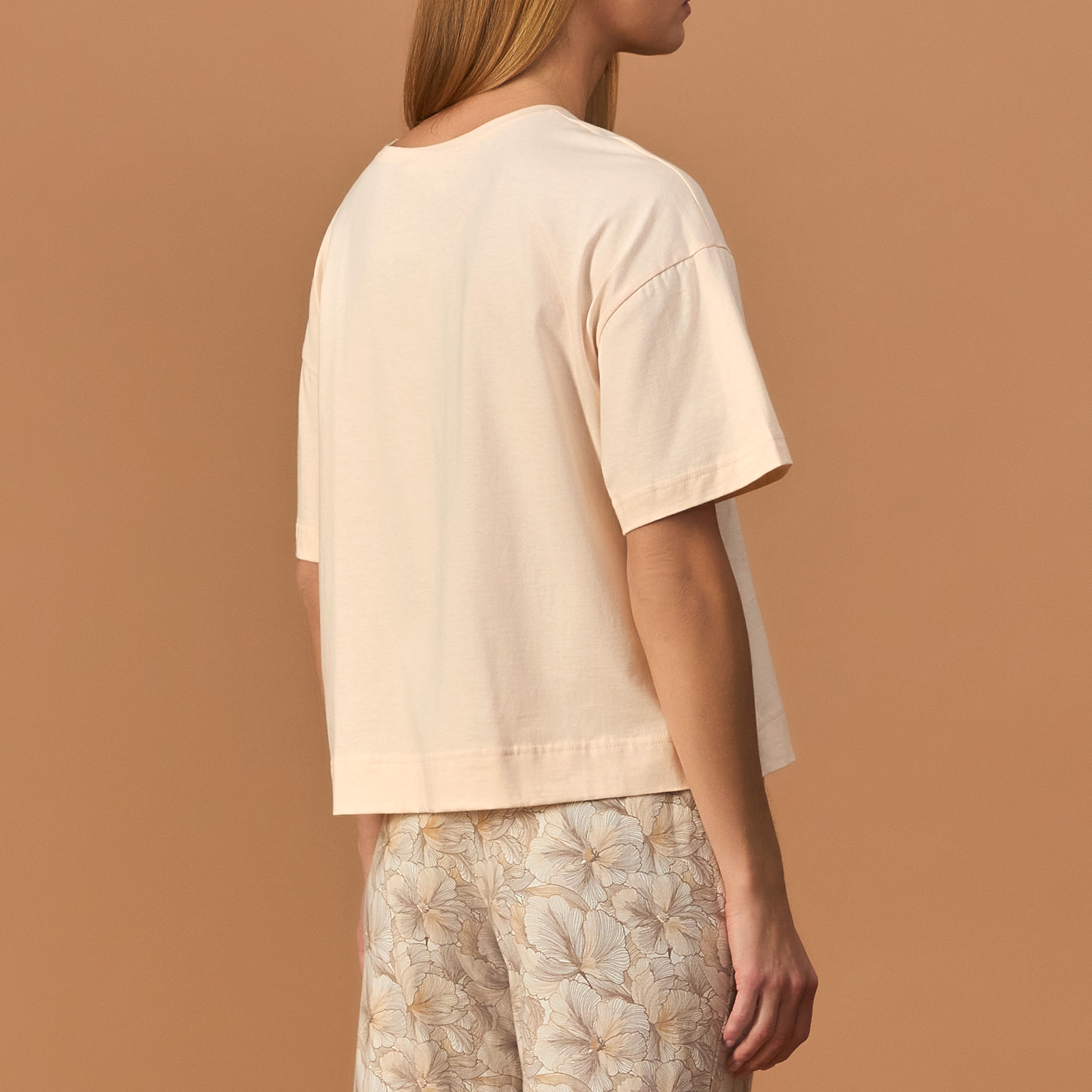 Пижама Fleur, короткий рукав CozyHome, цвет бежевый, размер 46 - фото 4