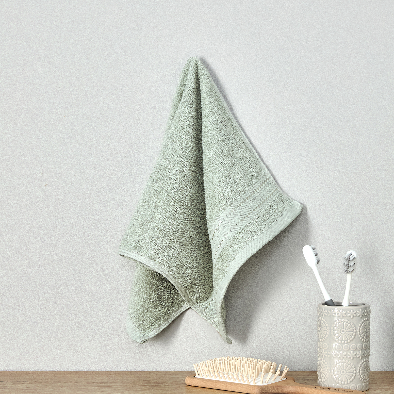 Полотенце махровое Базена/Basena, зеленый чай