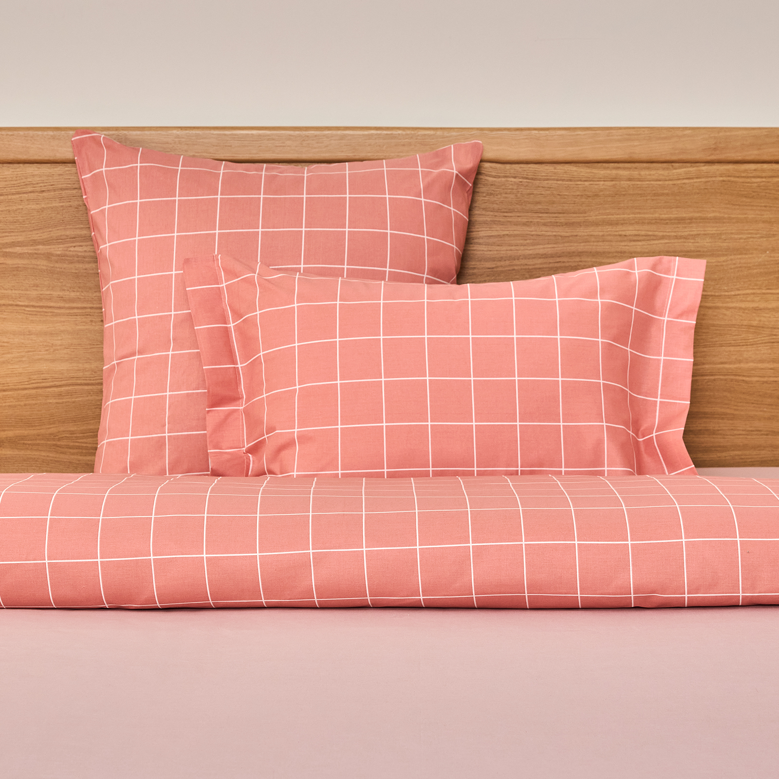 Постельное белье полукомплект Quadretti, кораллово-розовое CozyHome, цвет розовый, размер Евро - фото 6