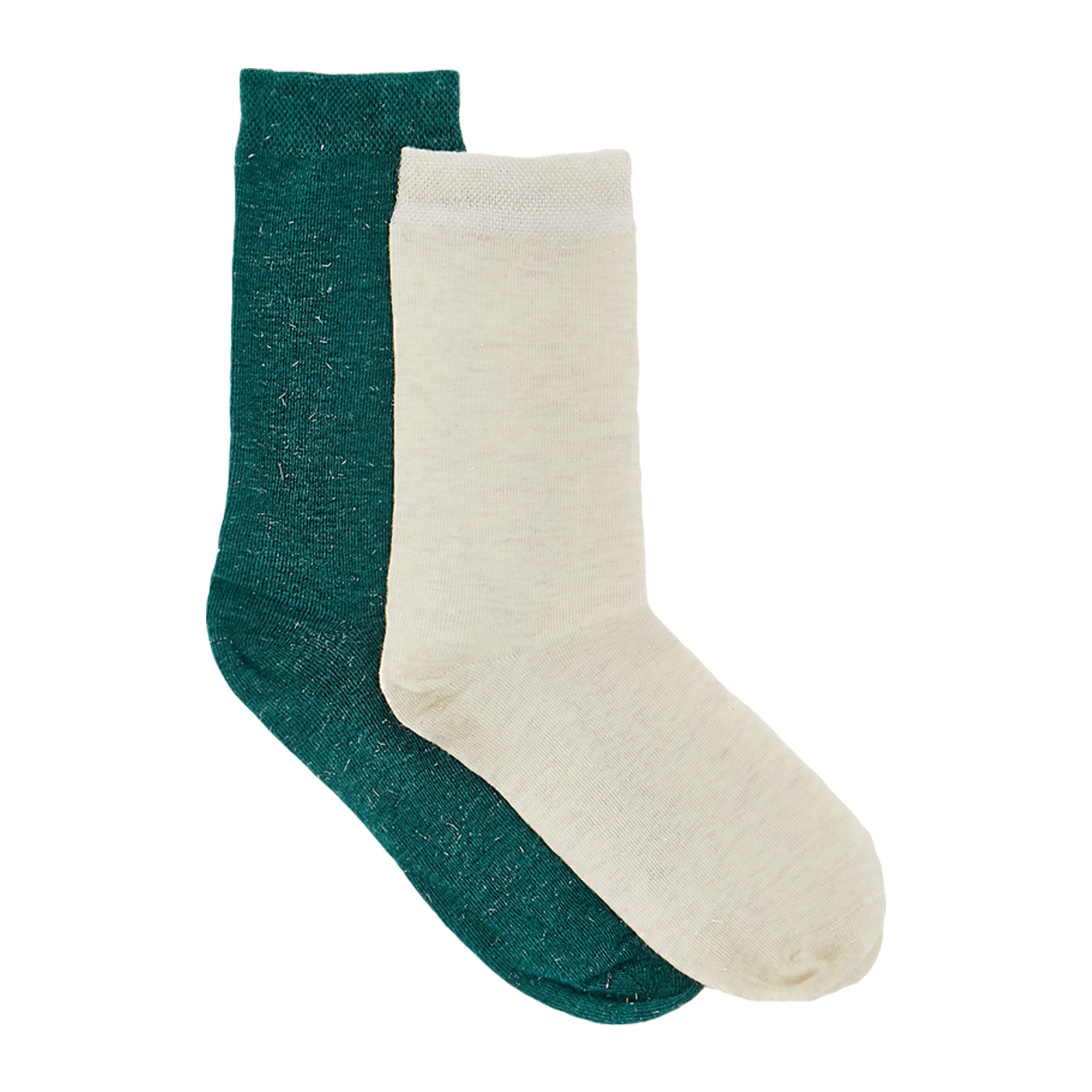 Носки Таежное утро, 2 пары CozyHome, цвет бело-зеленый, размер 35-37