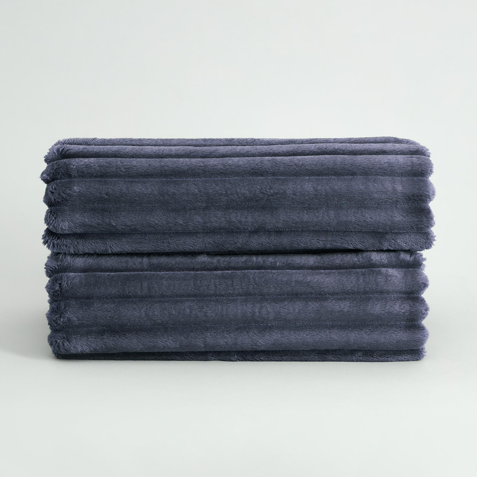 Плед Мягкая полоска/Soft strip, синий