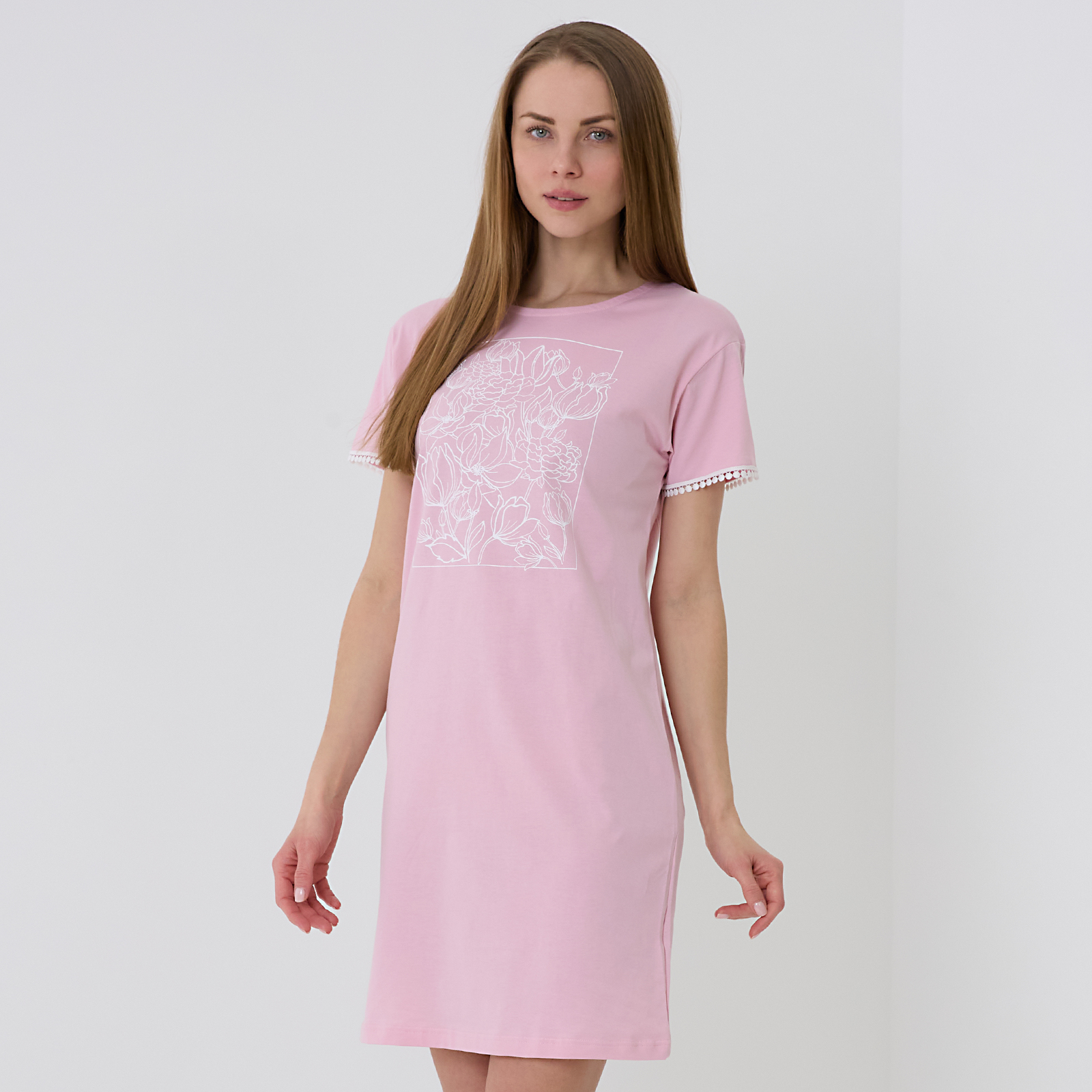 Сорочка Bella CozyHome, цвет розовый, размер 44 - фото 1