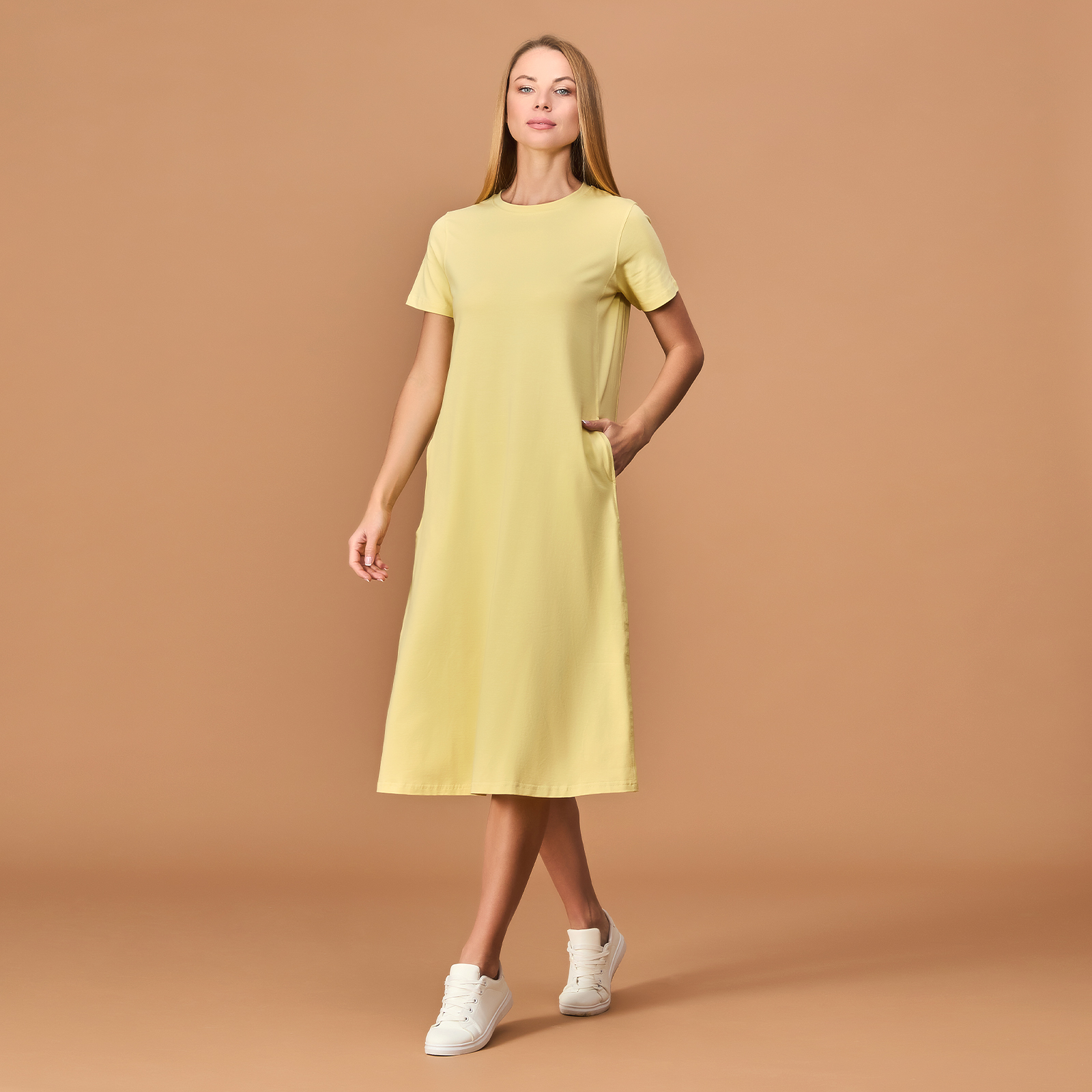 Платье Massimo, желтое CozyHome, цвет желтый, размер 42-44