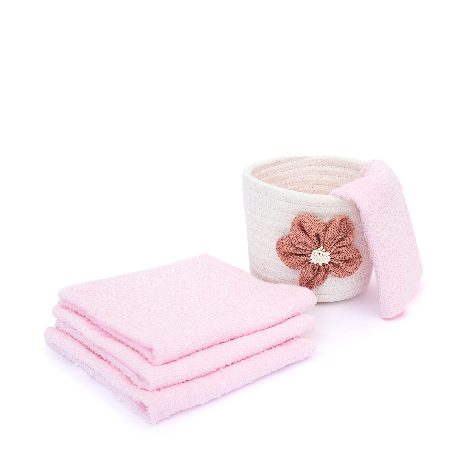 Комплект махровых полотенец Donara , 4 шт. CozyHome, цвет розовый, размер 30х30 - фото 5