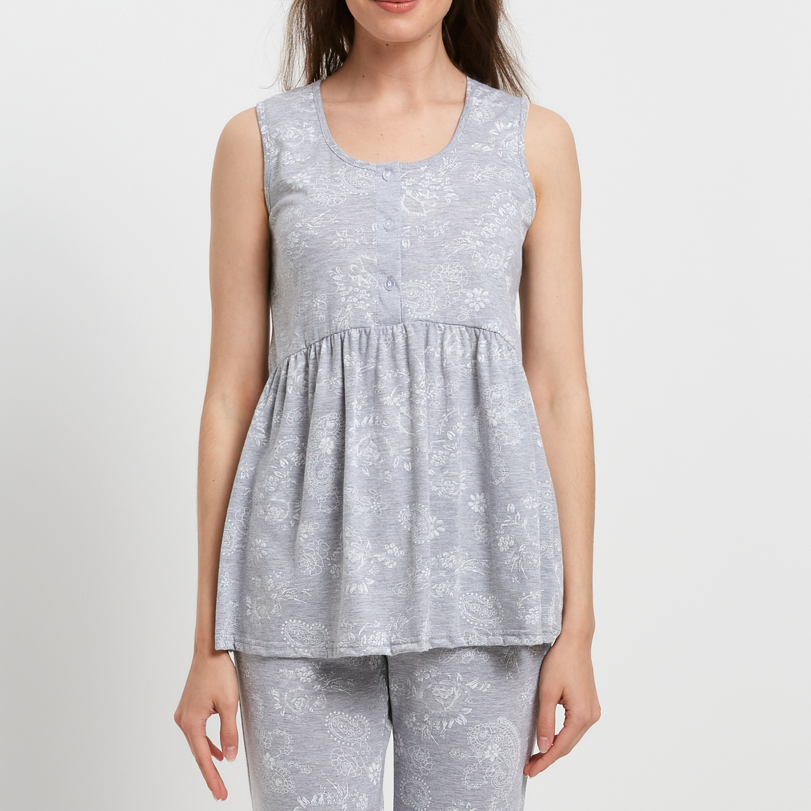 Пижама Good night CozyHome, цвет серый, размер 54 - фото 2
