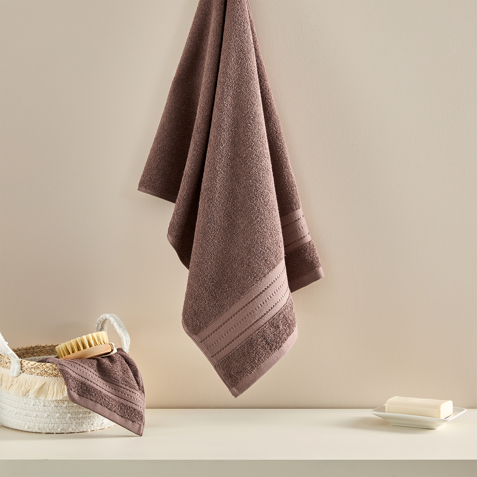 Полотенце махровое Базена/Basena, капучино