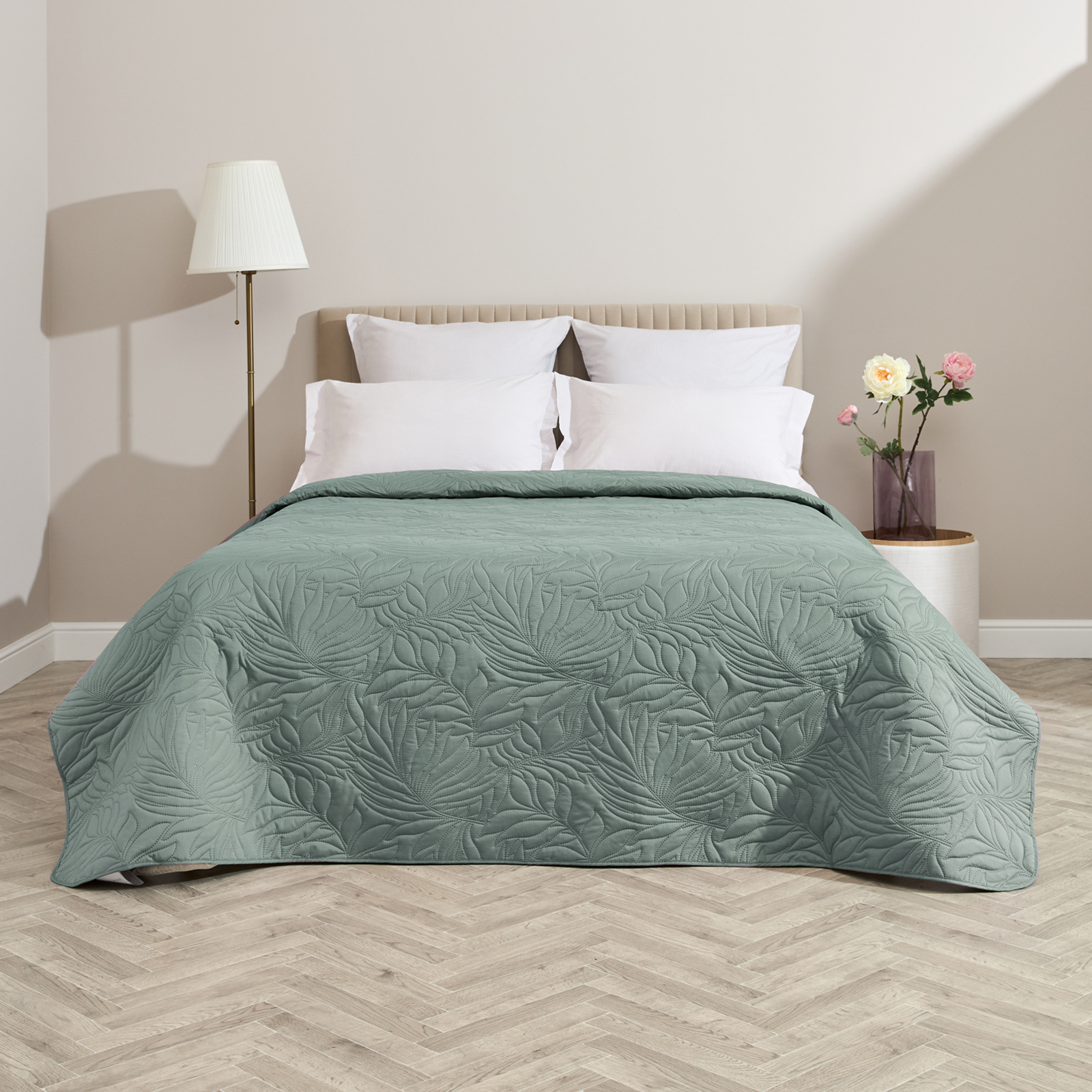 Покрывало Листочки/Fogliare, зеленое