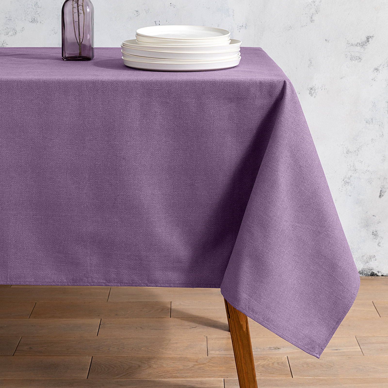 Скатерть Basic CozyHome, цвет фиолетовый, размер 145х145 - фото 2