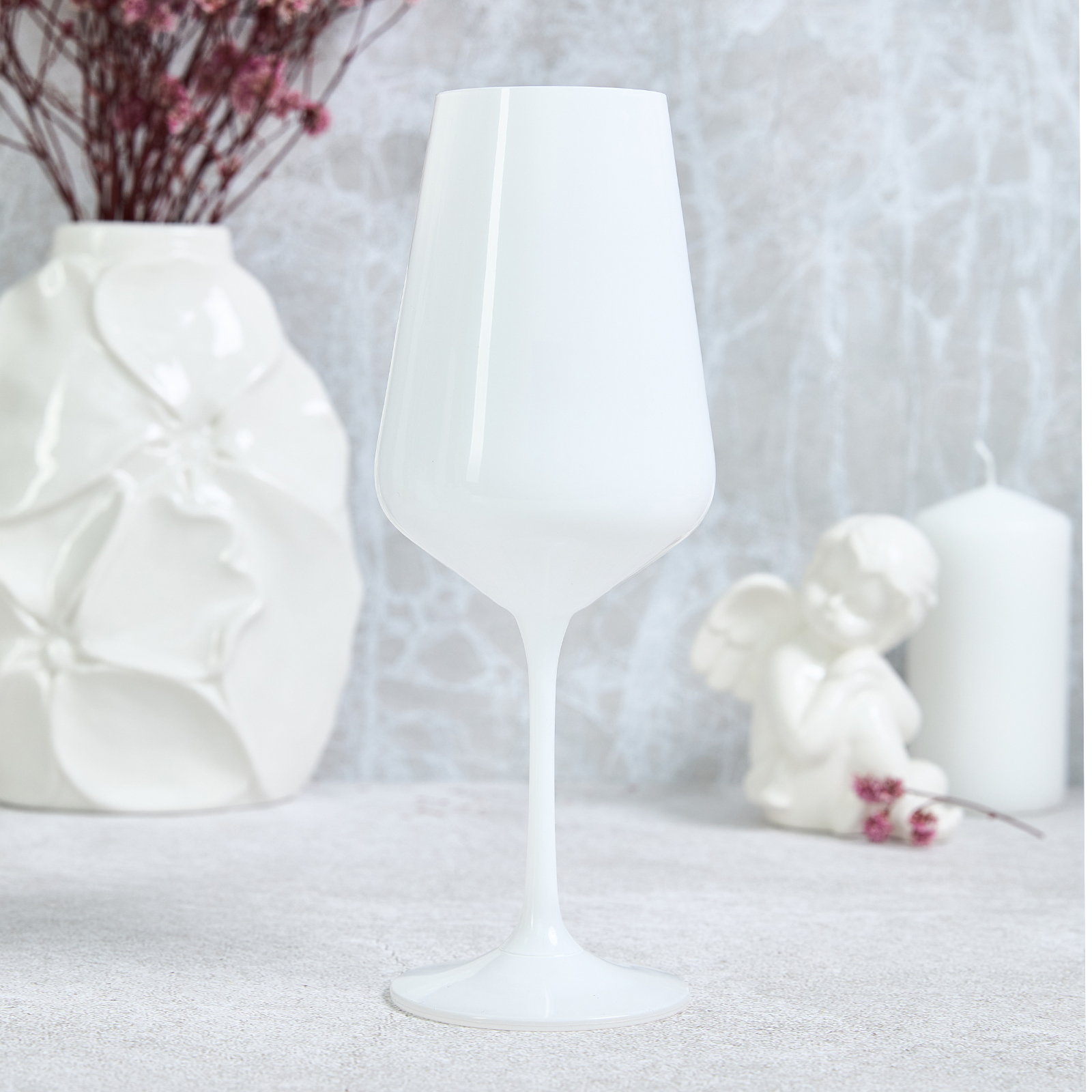 Бокал для вина Summer Raspberry, белый канва для вышивания 11 пластиковая 26 × 34 см белый