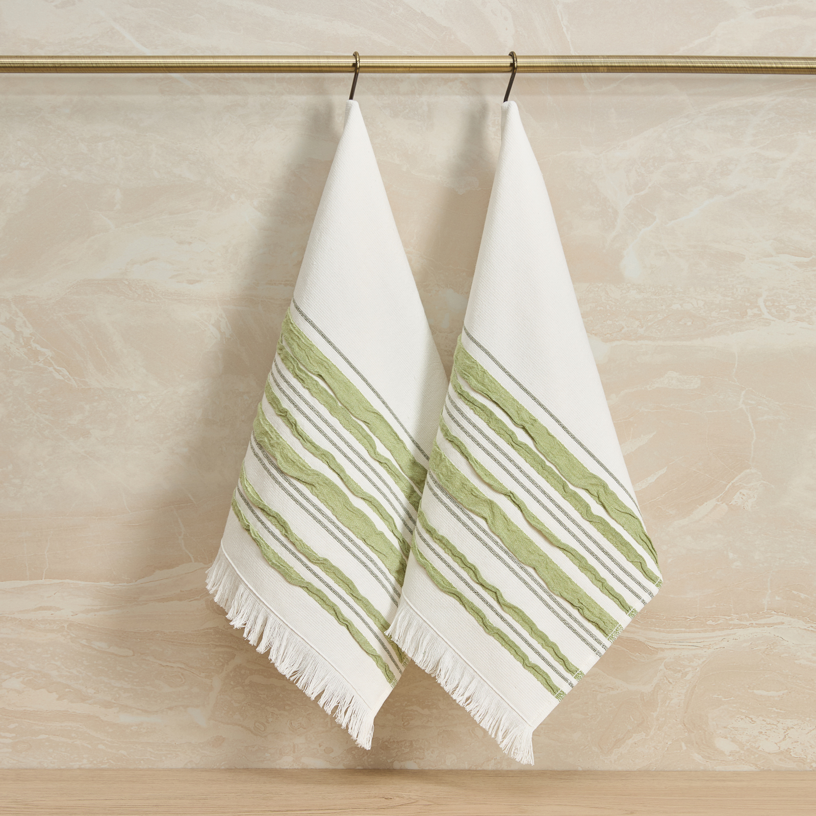 Комплект махровых полотенец Илария/Ilaria, зеленый