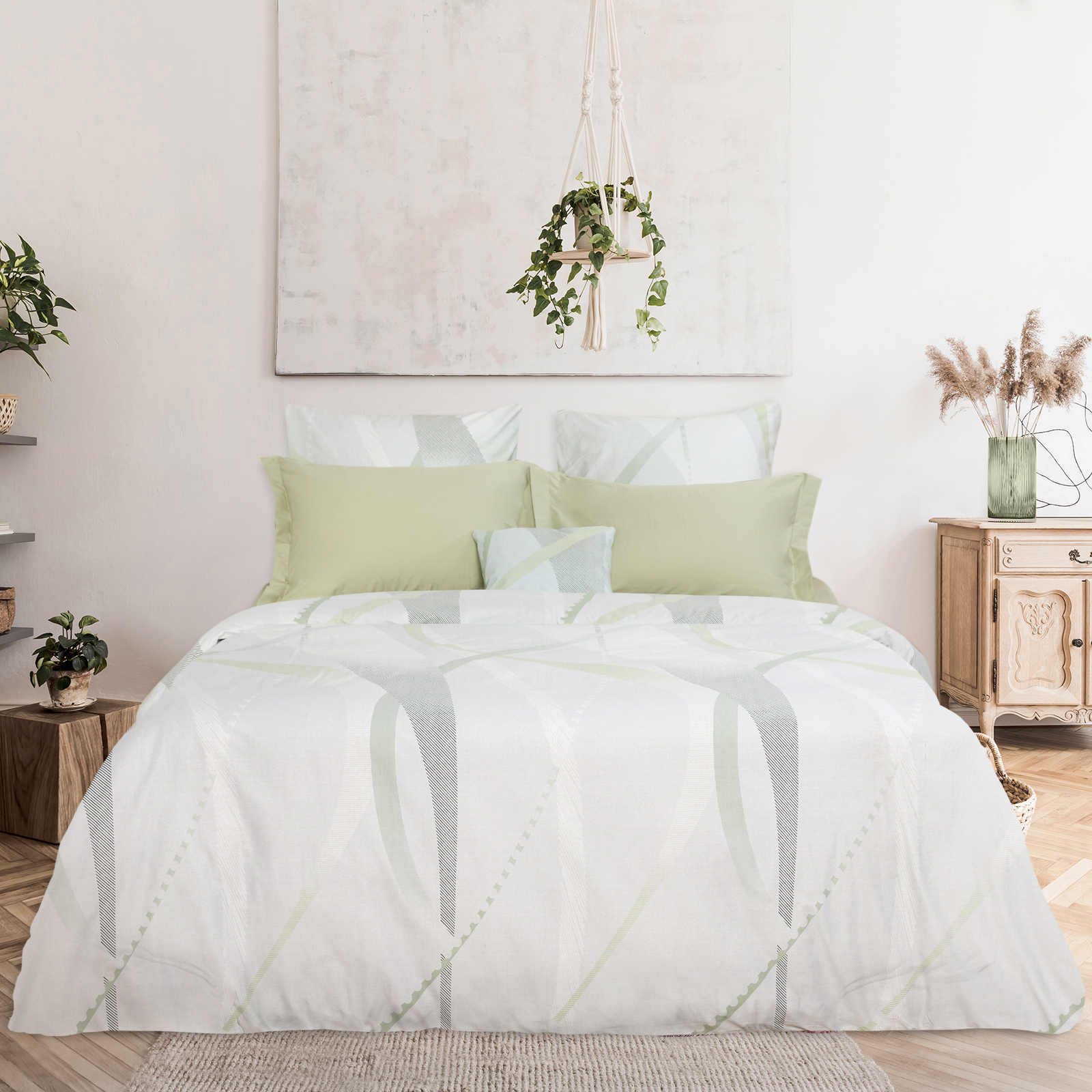 Постельное белье Azzurro, зеленое Зеленый купить по цене от руб.