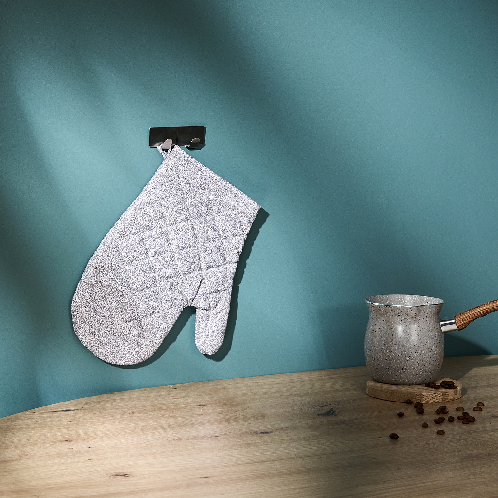 Прихватка-рукавица Листья/Fogliame, серая