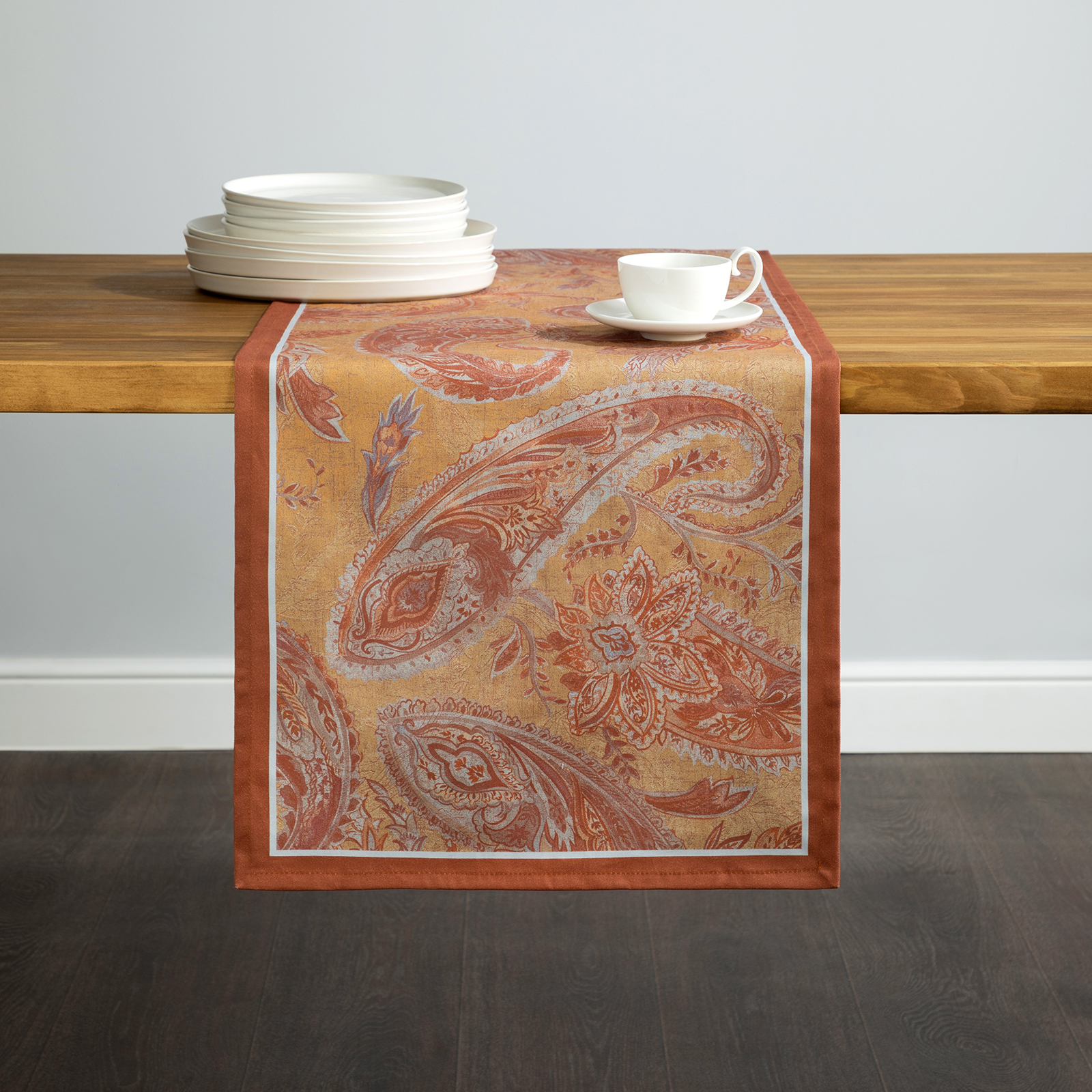 Скатерть-дорожка Пайсли/Paisley, охра