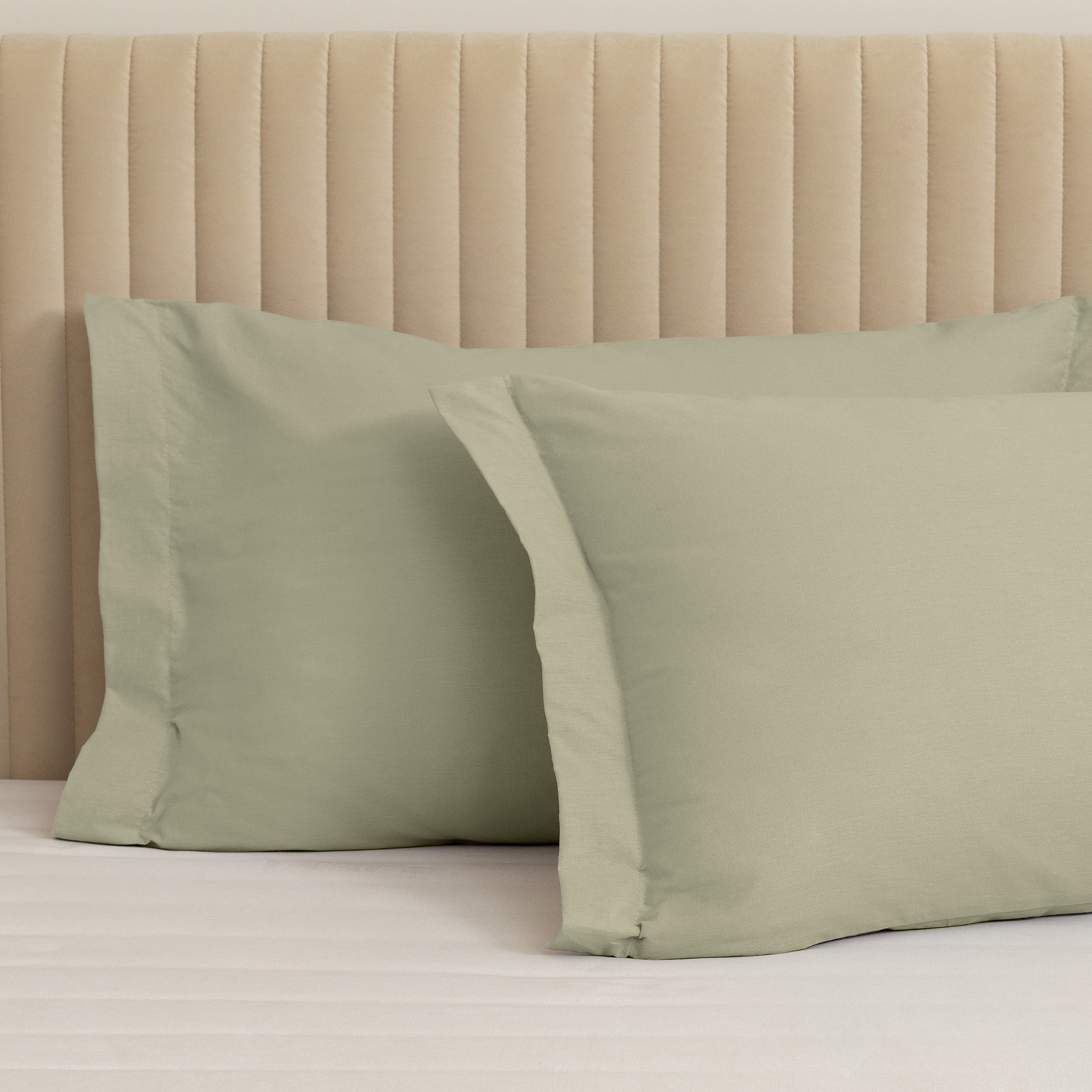 Комплект наволочек Светло-оливковый с ушками, перкаль