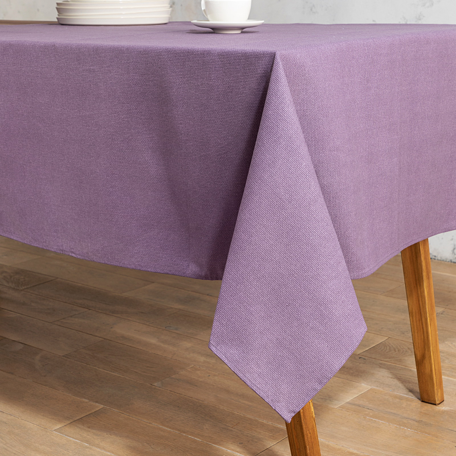 Скатерть Basic CozyHome, цвет фиолетовый, размер 145х145 - фото 3