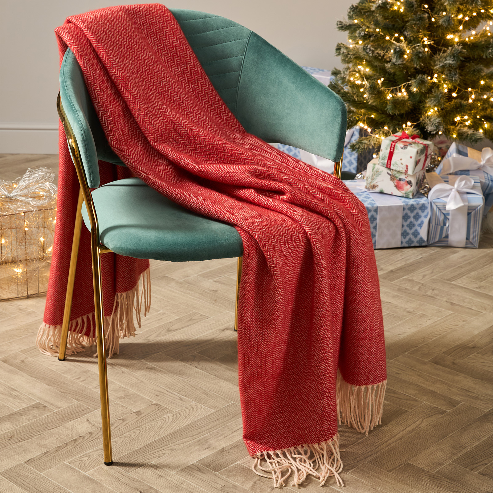 Плед Инес/Ines, красный