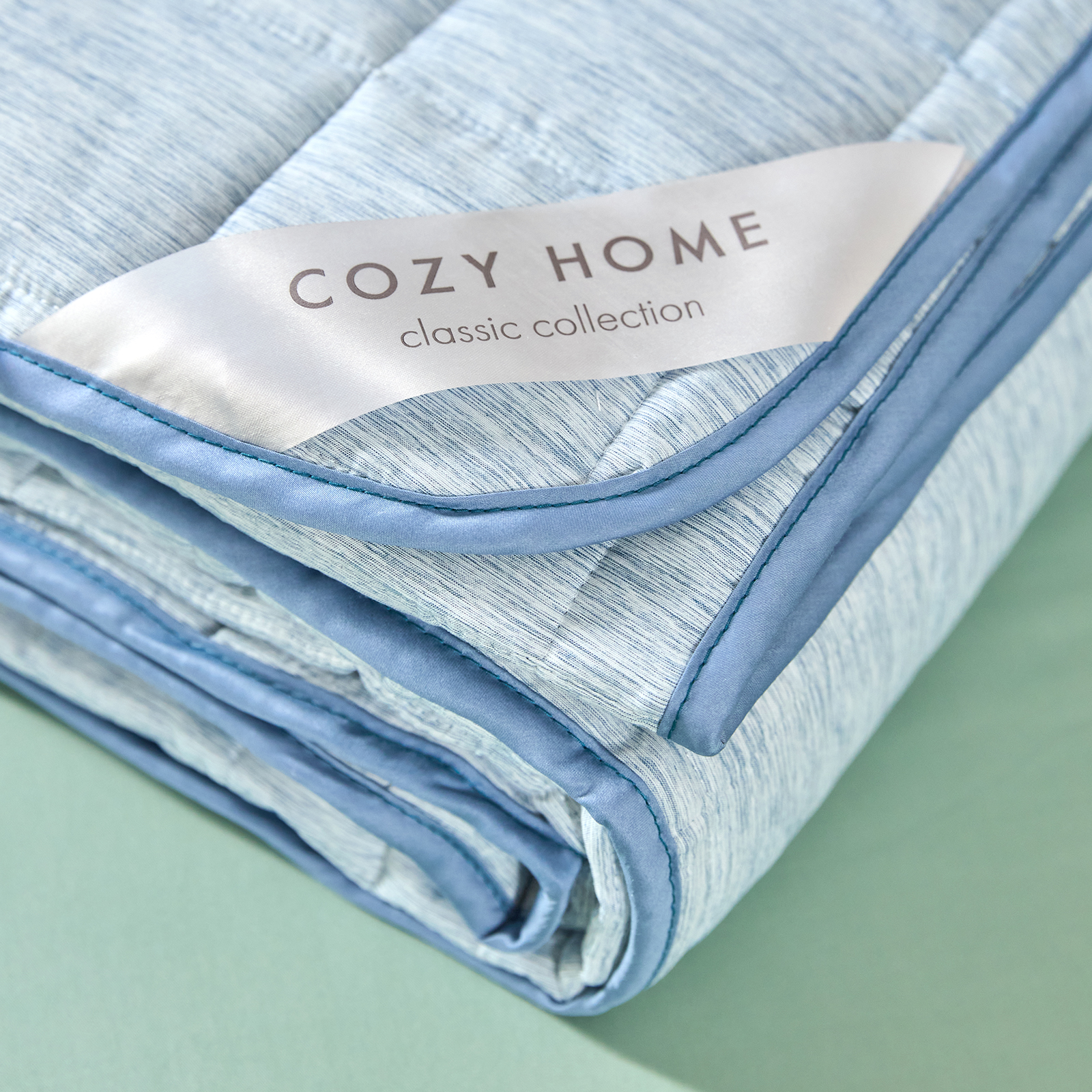 Одеяло стеганное окантованное Dolce sonno CozyHome, цвет индиго, размер Полутораспальный - фото 2