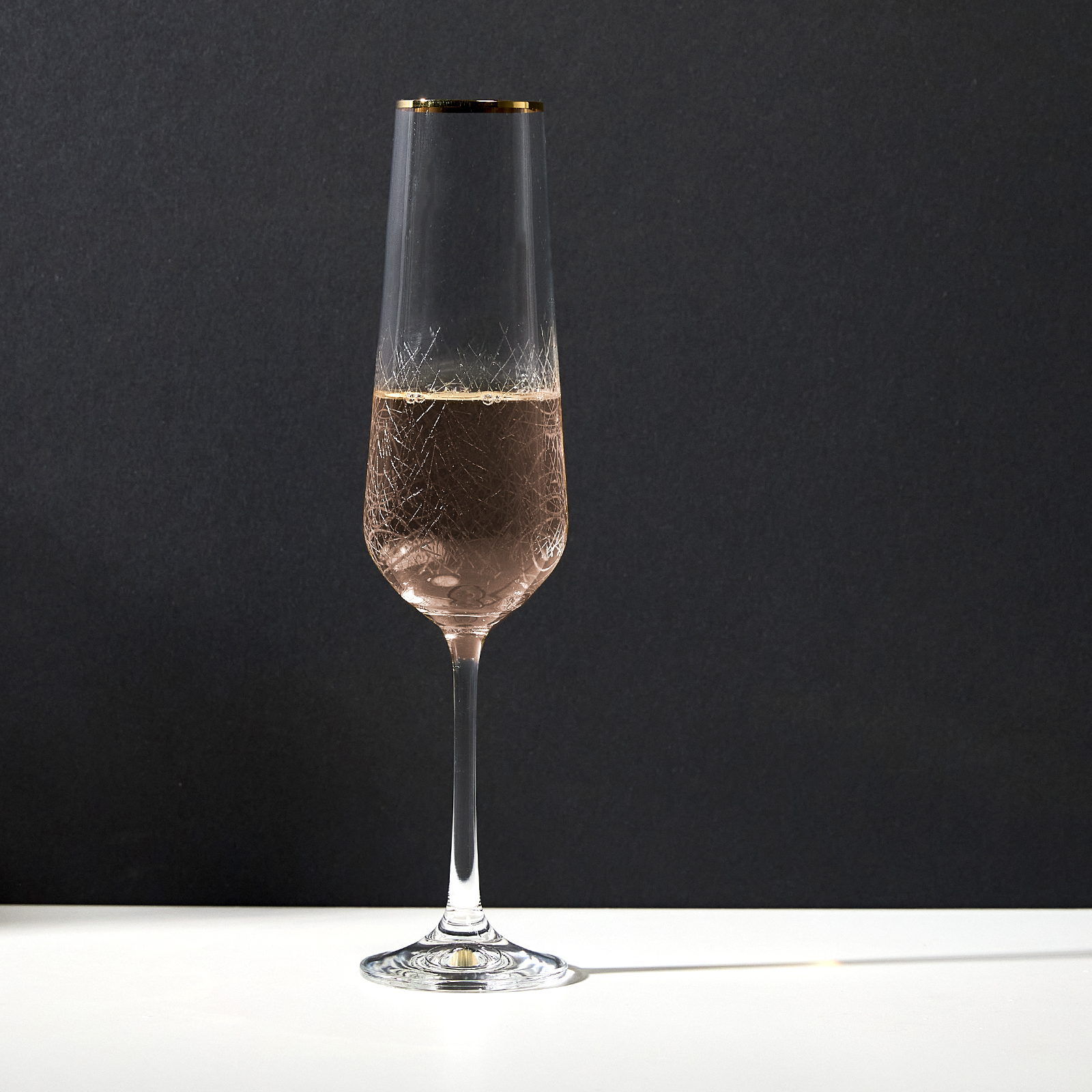 бокал для вина с гравировкой kasandra gold Бокал для шампанского с гравировкой Kasandra Gold