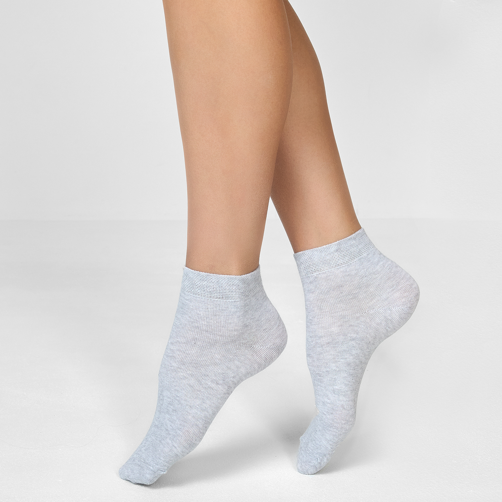 Носки Белая лилия, серый/белый