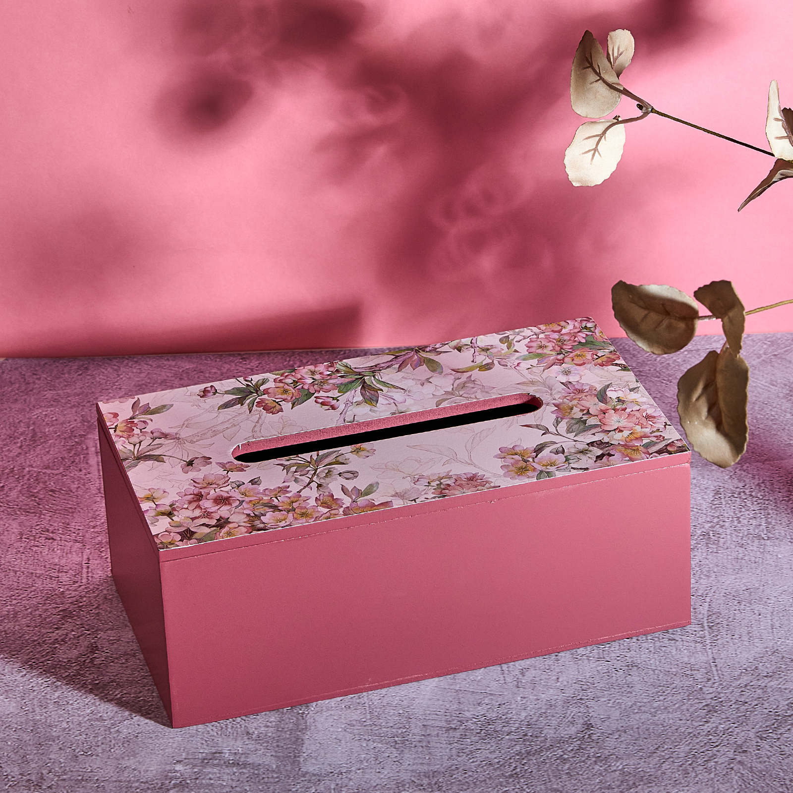 Коробка для салфеток Priolo CozyHome, цвет розовый, размер Один размер - фото 1