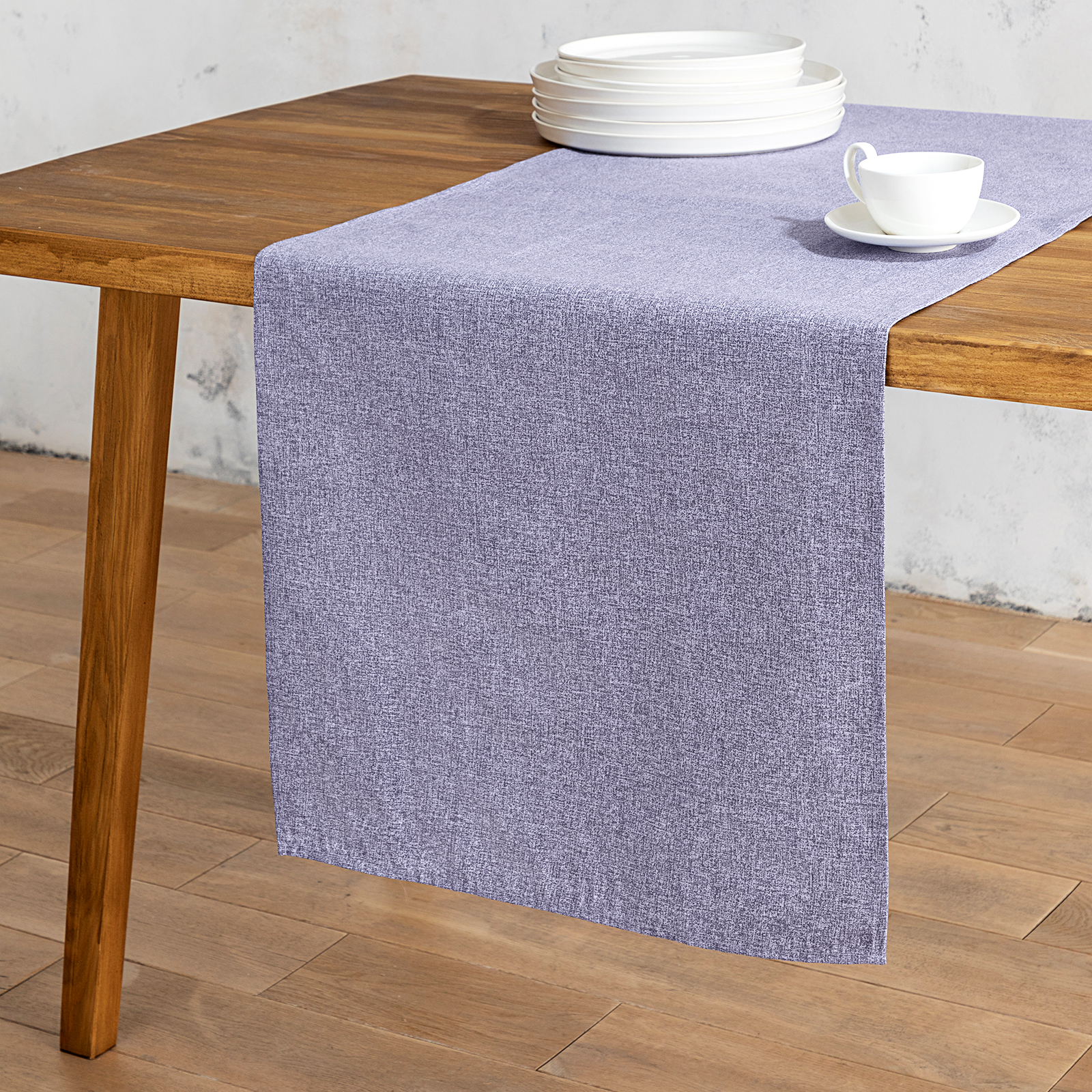 Скатерть-дорожка Листья/Fogliame, фиолетовая